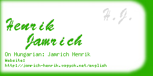 henrik jamrich business card